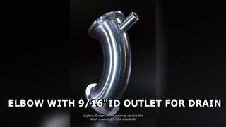 Khuỷu tay vệ sinh có cổng van xả