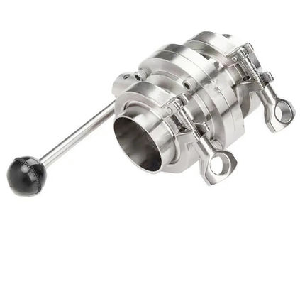 Giá tốt Stainless Steel Hand Operated Butterfly Valve , Tri Clamp Ferrule Complete Set trực tuyến