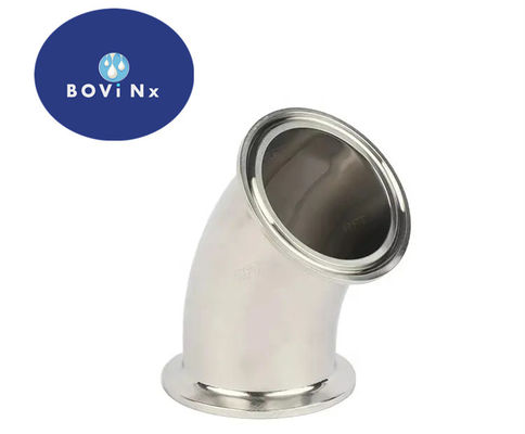 Giá tốt Clamped Stainless Steel 304l Pipe Fittings , 45 Degree Short Bend Elbow trực tuyến