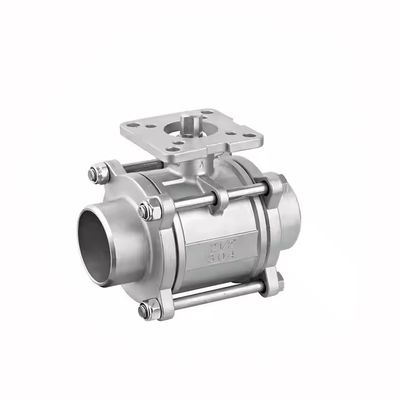 Giá tốt 1/2 To 4 Inch 3 Piece Butt Welded Stainless Steel Ball Valve 1000WOG trực tuyến